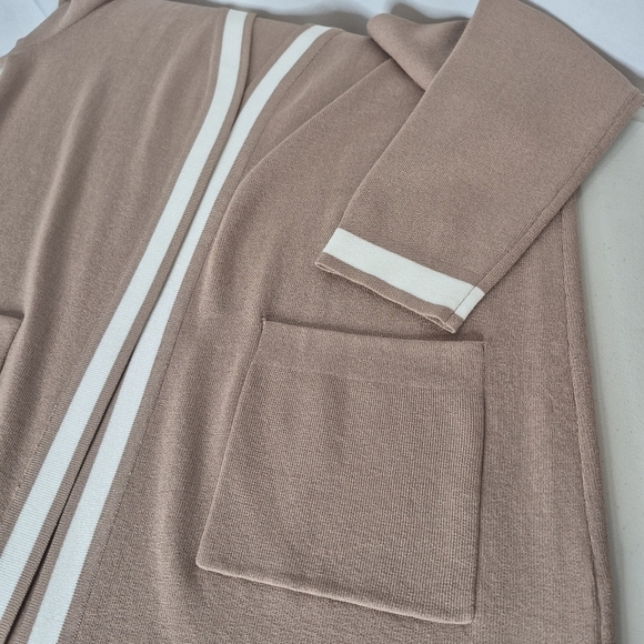 Tahari Long Open-Front Cardigan - Size S - Picture 7 of 16
